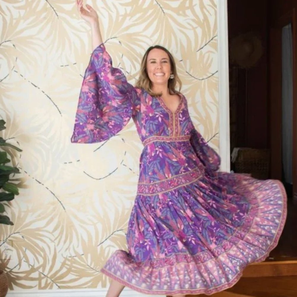 SPELL & THE GYPSY Bianca floral Gown NWOT sz XS